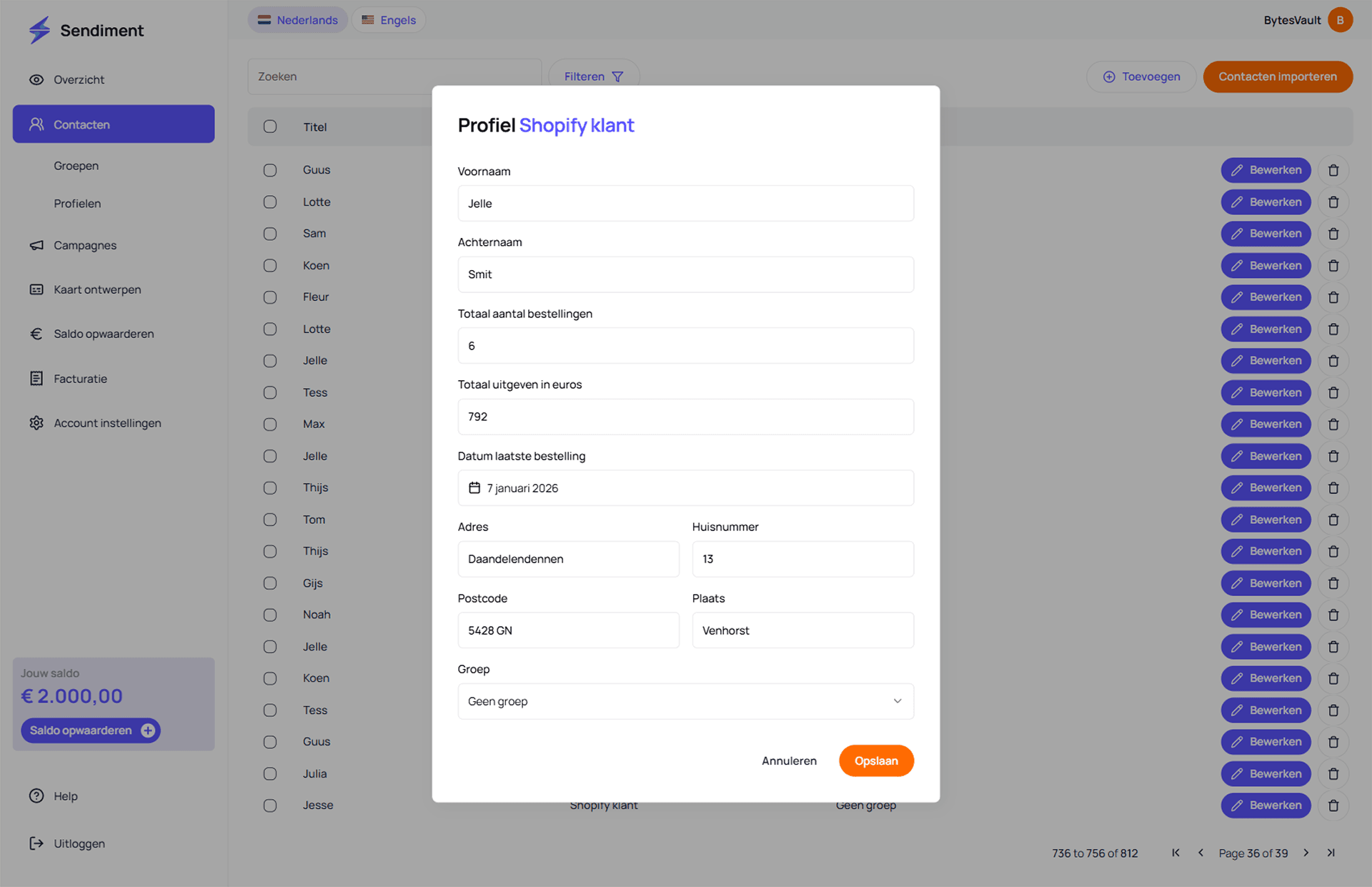 Beheer je eigen lijst van contacten